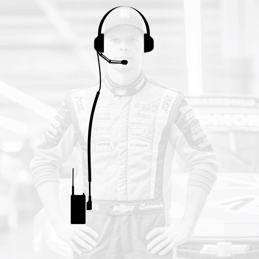 Rugged Radios SPOTTER-KIT-DR-R1 Crew Chief - H42 Spotter Headset and Rugged Handheld Radio Package - Dual Radio / R1 Business Band Handheld - Digital and Analog / Blue