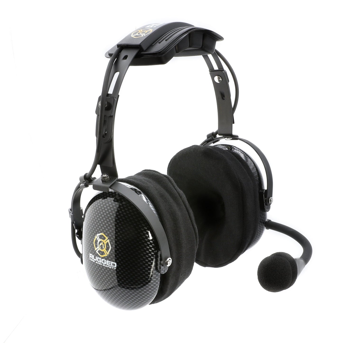 Rugged Radios FHS-22-O/OFF FHS Over-The-Head Fire Safety Industrial Headset - With Mic On/Off Button / No Cable