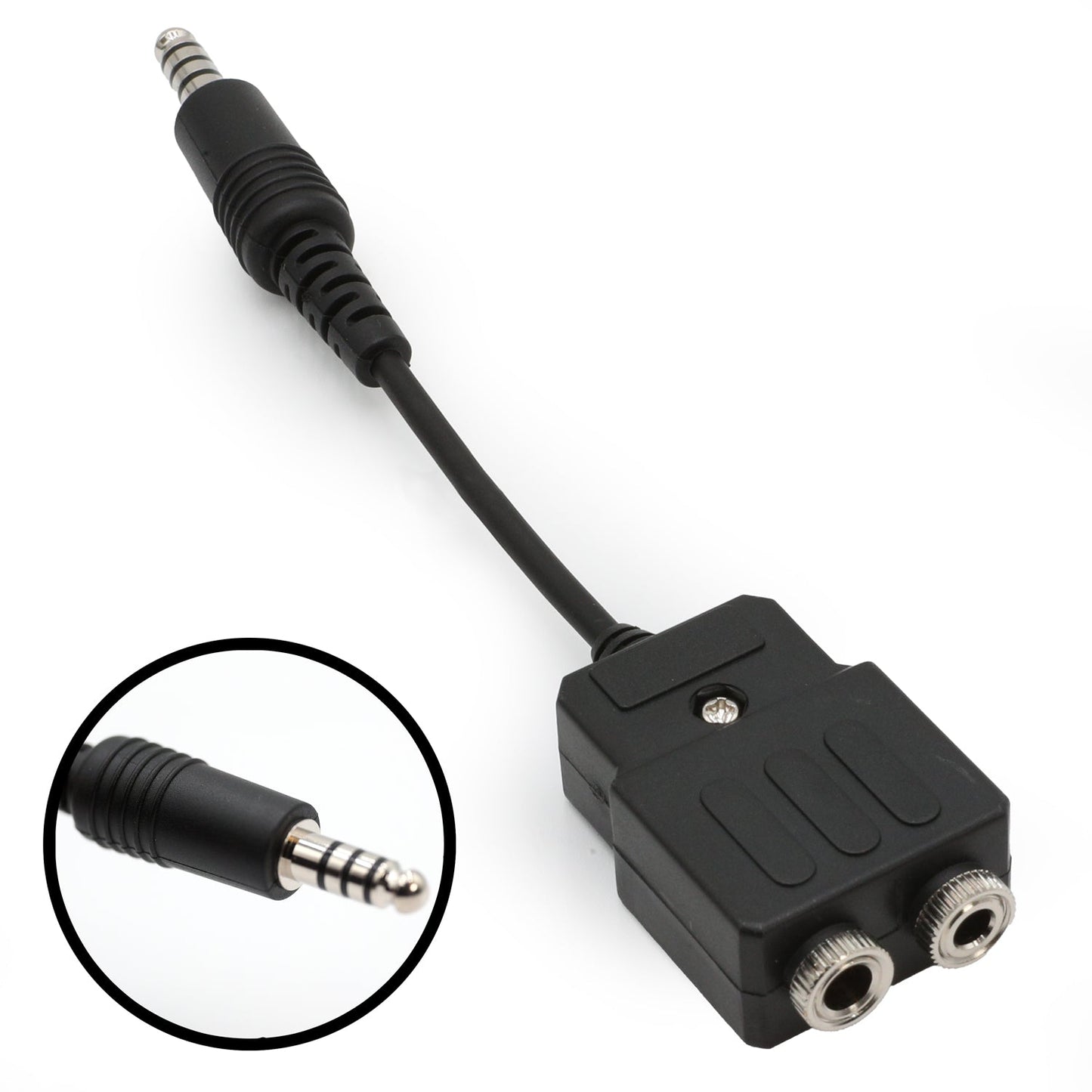 Rugged Radios GA2HELI-ADPT General Aviation to Helicopter Pilot Headset Adapter