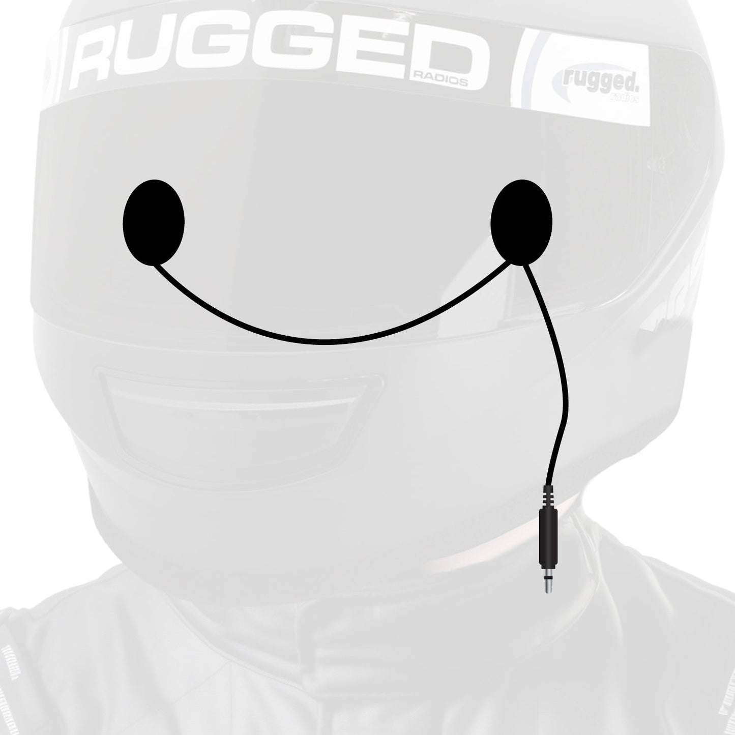 Rugged Radios HKP-SPK-STEREO In-Helmet Speakers with 3.5mm Plug - Stereo / Standard