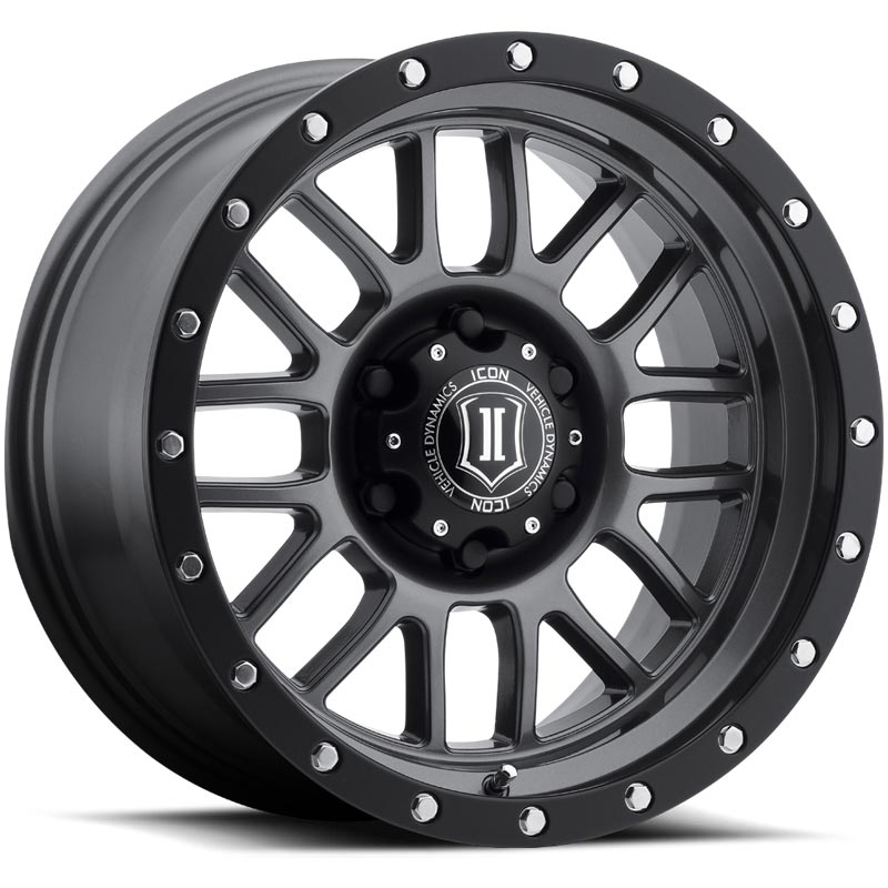 ICON Alloys Alpha Gun Metal 8x6.5" Wheel - 1220908057GM