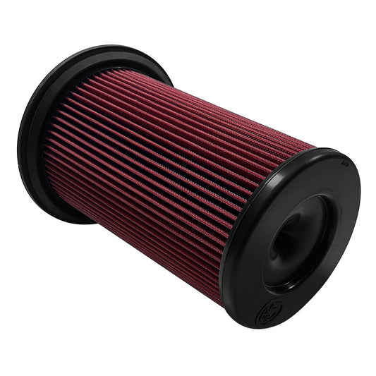 S&B Filters KF-1077 Air Filter For Intake Kits 75-5137 / 75-5137D Oiled Cotton Cleanable Red
