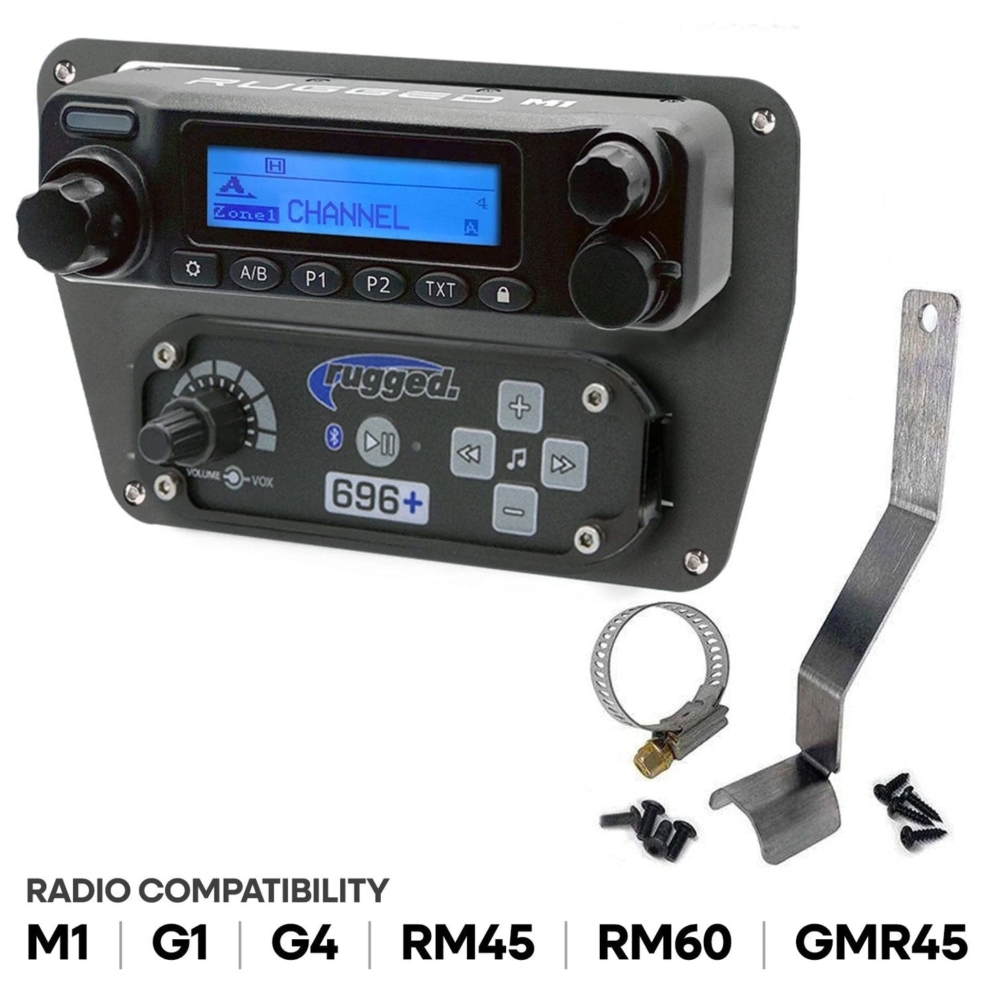 Rugged Radios MT-CANAM-MOT Can-Am Commander Intercom and Radio Mount - Motorola CM300D / Vertex VX2200