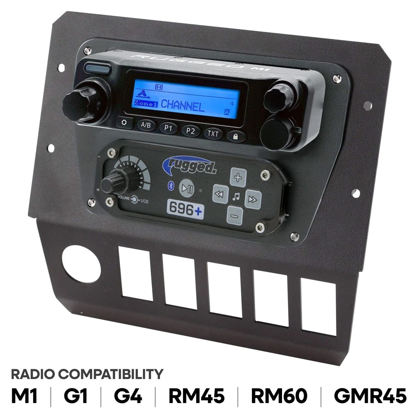 Rugged Radios MT-GEN-BR-MM-MOTO Polaris General Multi Mount Kit for Radio and Intercom - Motorola CM300D and Motorola/Vertex VX2200