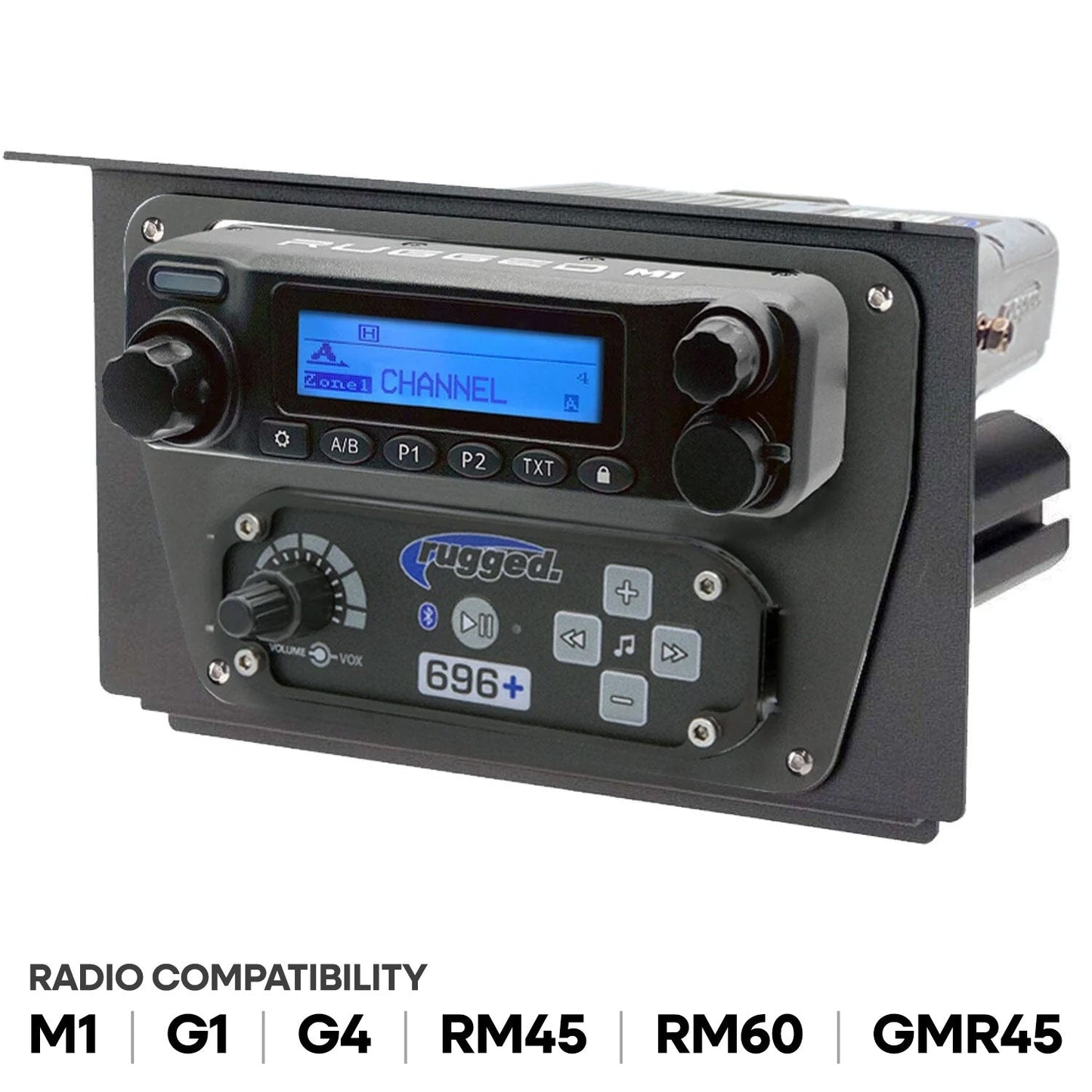 Rugged Radios MT-XP1-MM-RS Polaris XP1 Mount Kit for Rugged Radios and Intercom - Rugged M1/G1/G4/RM45/RM60/GMR45 with Switch Holes