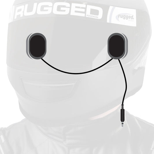 Rugged Radios PRO-POD Alpha Audio Speaker Pods - Velcro Mounting and Gel Ear Pods - Stereo & Mono 3.5mm