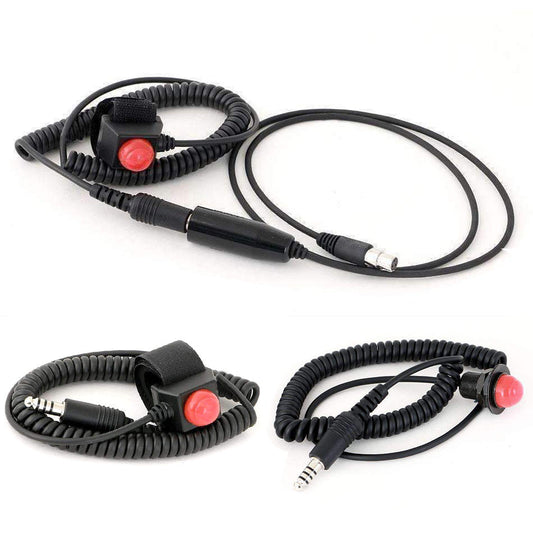 Rugged Radios PTT-VM2-QD-KIT Quick Disconnect Push to Talk Buttons - Complete Velcro Mount Quick Disconnect PTT Kit