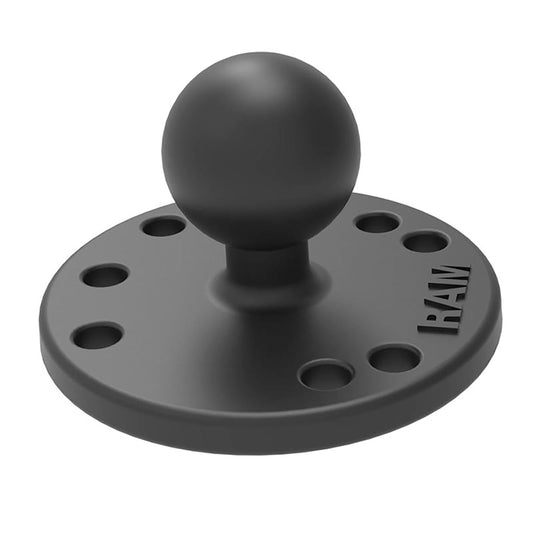Rugged Radios RAM-B-202U RAM Round Plate with Ball - B Size - 1 Inch