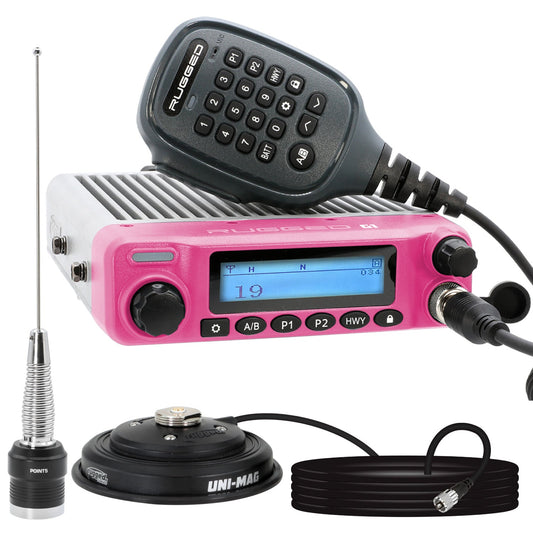 Rugged Radios RK-G1-PINK Radio Kit - Pink Rugged G1 ADVENTURE SERIES Waterproof GMRS Mobile Radio with Antenna