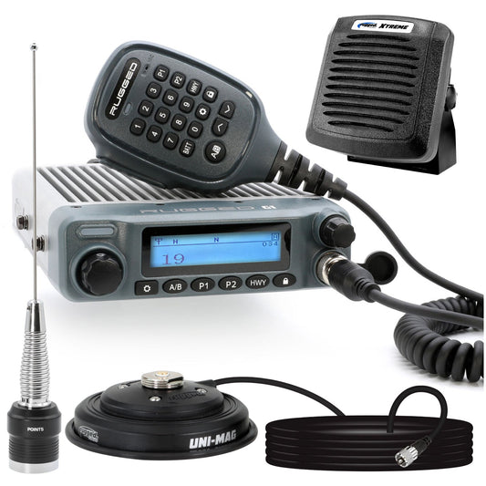 Rugged Radios RK-G1-SPK Radio Kit Plus - Rugged G1 GMRS Mobile Radio with External Speaker