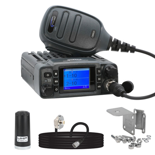 Rugged Radios RKL-GMR25 Radio Kit Lite - GMR25 Waterproof GMRS Mobile Radio with Stealth Antenna