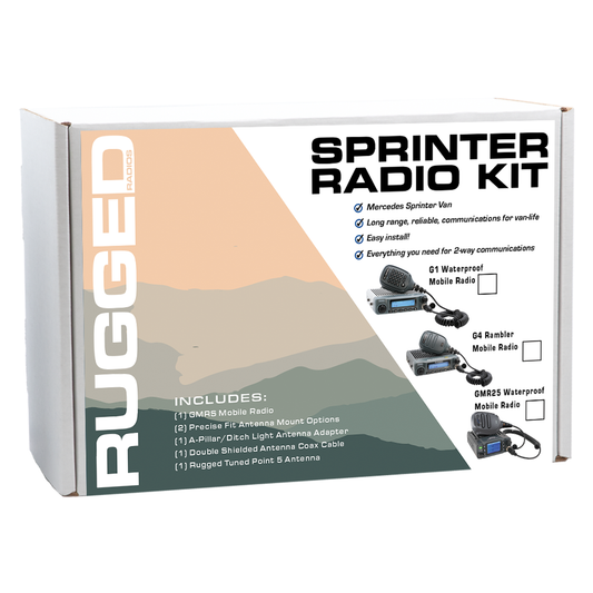 Rugged Radios SPRINTER-G1 Mercedes Sprinter Van Two-Way GMRS Mobile Radio Kit - G1 Waterproof