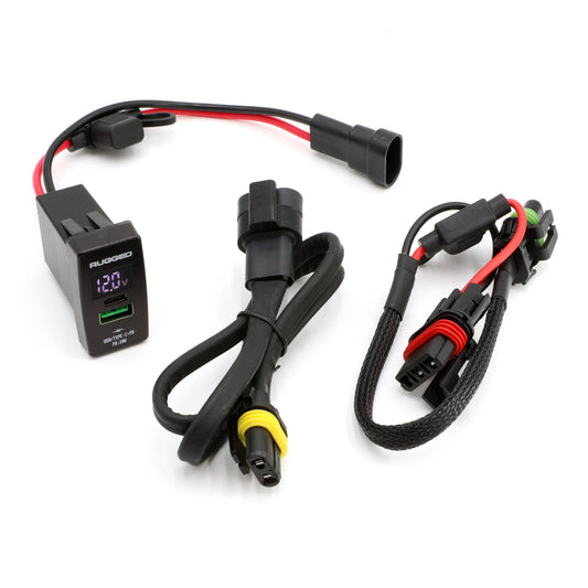 Rugged Radios SW-RS-USB-POL USB Rocker Switch Hub Kit for UTV Pulse Bars