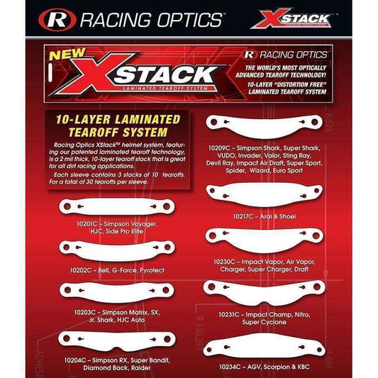 Rugged Radios PYRO-TEAROFFS XStack Tear Offs for Pyrotect Bell Vortex M4 K-1 BR-1 - 10205C
