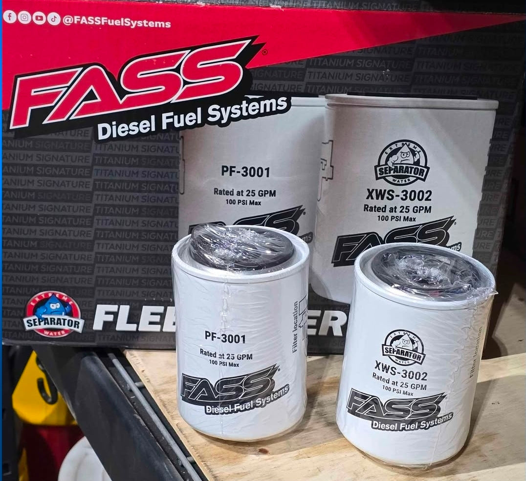FASS Fuel Systems Replacement Filters
Part# PF-3001 & XWS-3002 Package Deal