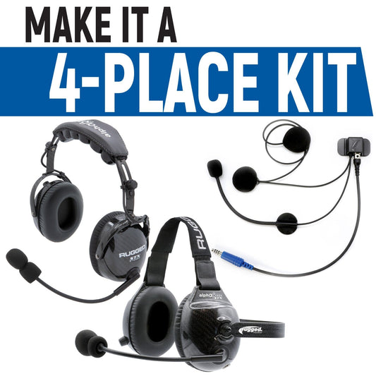 Rugged Radios PLUS2-STX-BTU Rear Seat Expansion Kit with Helmet Kits or Headsets - STX Stereo / Ultimate Headset - Behind the Head