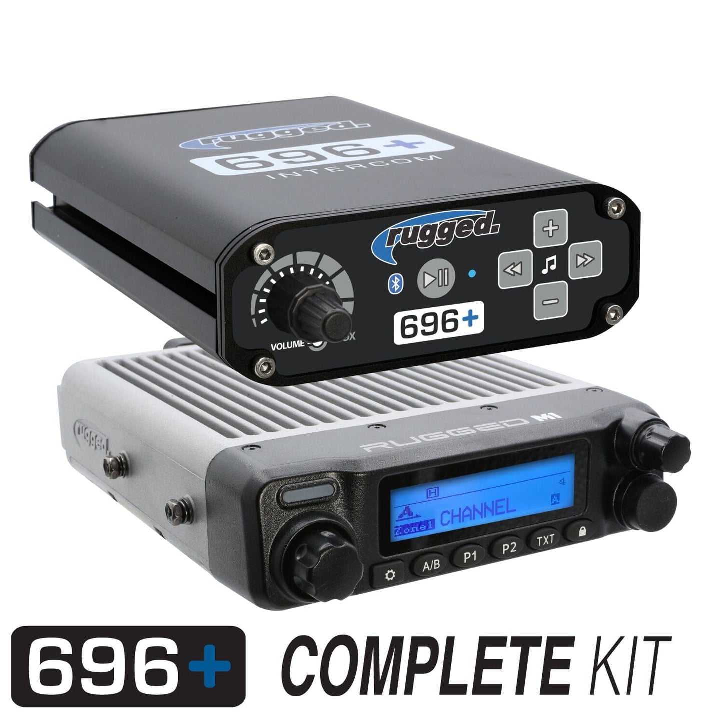 Rugged Radios MCK-696-2P-M1 696 PLUS Complete Master Communication Kit with Intercom and 2-Way Radio - M1 VHF Business Band