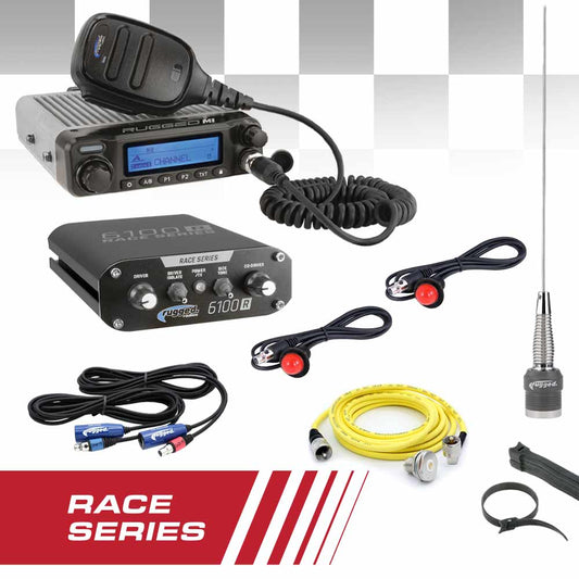 Rugged Radios RACEKIT-D1-DSP COMPLETE RACE KIT - Rugged RACE SERIES Communication Kit with M1 Radio and 6100 Intercom - With DSP Chips