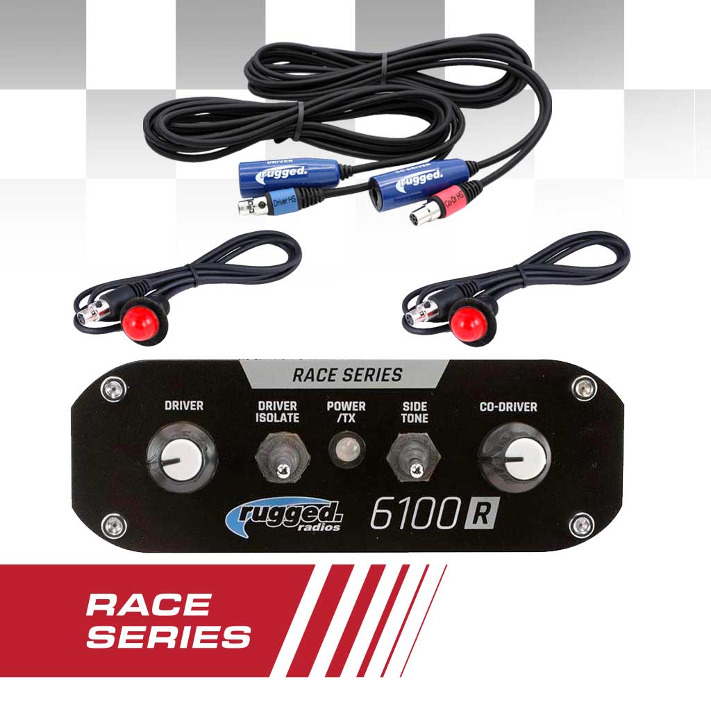 Rugged Radios 6100-2P-RACE-NO-DSP RACE INTERCOM KIT - RRP6100 RACE SERIES Intercom - No - Don t Install DSP Chips
