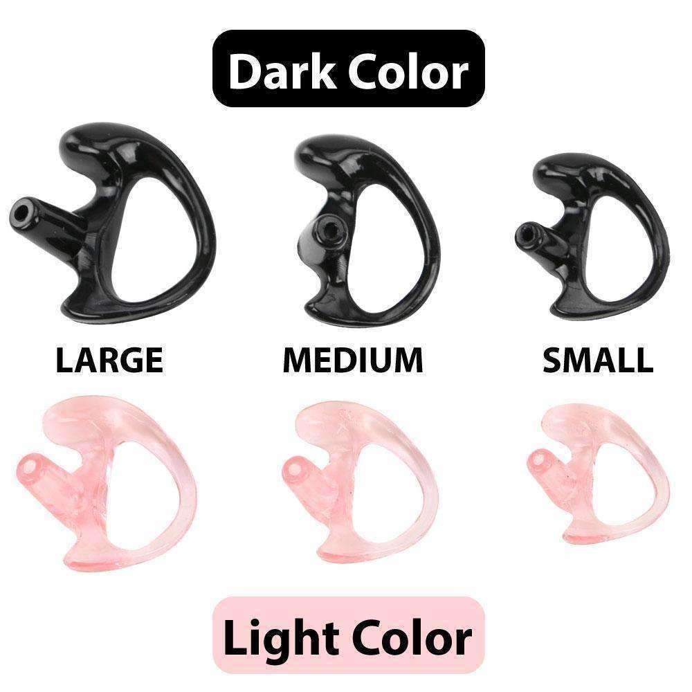 Rugged Radios EMR-KIT-BLK Rubber Ear Mold Buds for Acoustic Tubes - Right Ear / Dark Color