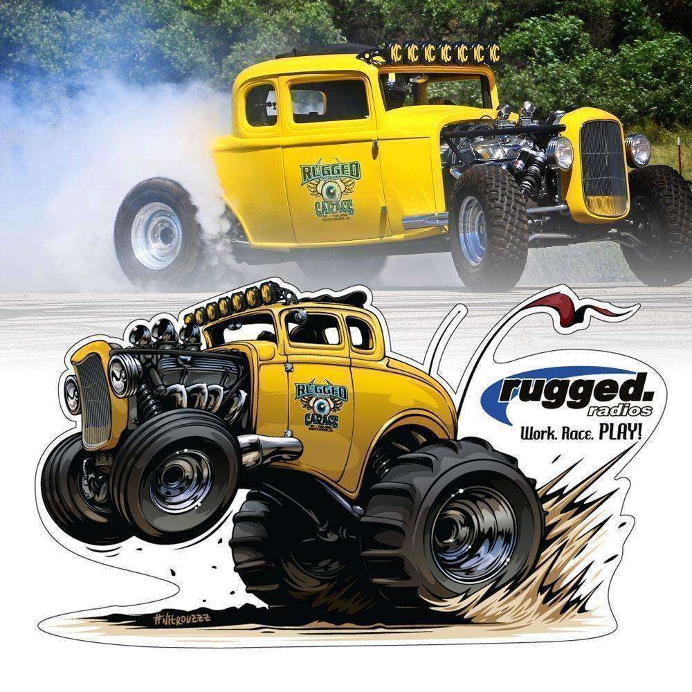 Rugged Radios STICKER-RUGGED32-NI Rugged Radios  32 Die Cut Sticker