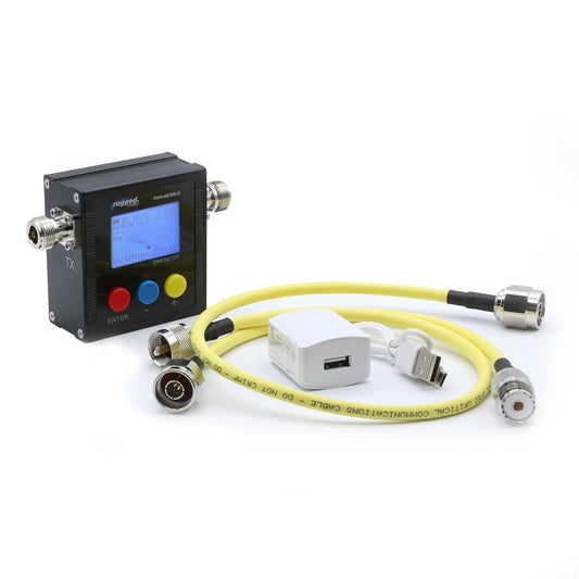 Rugged Radios SWR-METER-KIT SWR UHF & VHF Antenna Power Meter with Cables