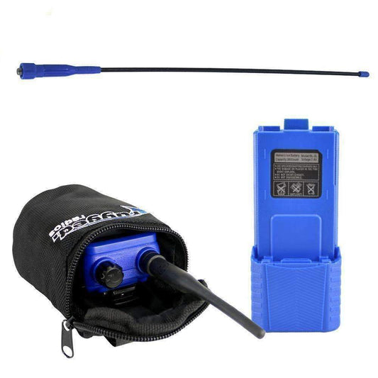 Rugged Radios RH5R-UPGRADE V3 / RH5R Long Range Upgrade Kit - XL Battery Go Further Antenna & Radio Bag